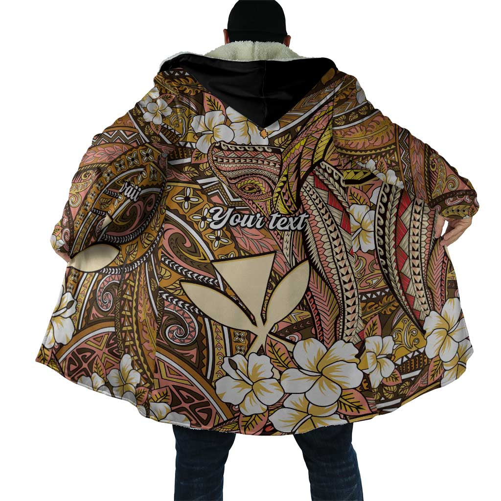 Personalised Hawaii Tribal Humpback Whale Cloak Melemele Hibiscus Seamless Pattern LT9 - Polynesian Pride