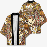 Personalised Hawaii Tribal Humpback Whale Kimono Melemele Hibiscus Seamless Pattern LT9 - Polynesian Pride