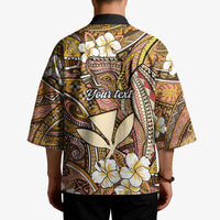 Personalised Hawaii Tribal Humpback Whale Kimono Melemele Hibiscus Seamless Pattern LT9 - Polynesian Pride