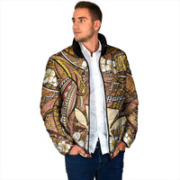 Personalised Hawaii Tribal Humpback Whale Padded Jacket Melemele Hibiscus Seamless Pattern LT9 - Polynesian Pride