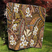 Personalised Hawaii Tribal Humpback Whale Quilt Melemele Hibiscus Seamless Pattern LT9 - Polynesian Pride