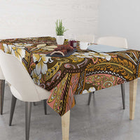 Personalised Hawaii Tribal Humpback Whale Tablecloth Melemele Hibiscus Seamless Pattern LT9 - Polynesian Pride