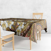 Personalised Hawaii Tribal Humpback Whale Tablecloth Melemele Hibiscus Seamless Pattern LT9 - Polynesian Pride