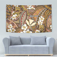 Personalised Hawaii Tribal Humpback Whale Tapestry Melemele Hibiscus Seamless Pattern LT9 - Polynesian Pride