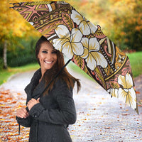 Personalised Hawaii Tribal Humpback Whale Umbrella Melemele Hibiscus Seamless Pattern LT9 - Polynesian Pride