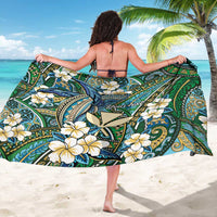 Personalised Hawaii Tribal Humpback Whale Sarong Omaomao Hibiscus Seamless Pattern LT9 - Polynesian Pride