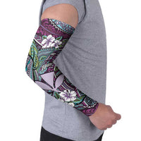 Personalised Hawaii Tribal Humpback Whale Arm Sleeves Poni Hibiscus Seamless Pattern LT9 - Polynesian Pride