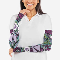 Personalised Hawaii Tribal Humpback Whale Arm Sleeves Poni Hibiscus Seamless Pattern LT9 - Polynesian Pride
