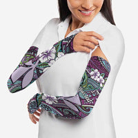 Personalised Hawaii Tribal Humpback Whale Arm Sleeves Poni Hibiscus Seamless Pattern LT9 - Polynesian Pride