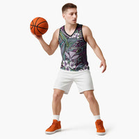 Personalised Hawaii Tribal Humpback Whale Basketball Jersey Poni Hibiscus Seamless Pattern LT9 - Polynesian Pride