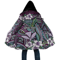 Personalised Hawaii Tribal Humpback Whale Cloak Poni Hibiscus Seamless Pattern LT9 Unisex Purple - Polynesian Pride