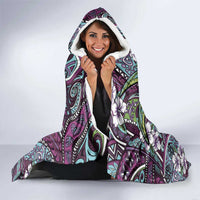 Personalised Hawaii Tribal Humpback Whale Hooded Blanket Poni Hibiscus Seamless Pattern LT9 - Polynesian Pride