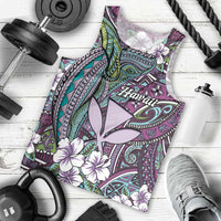 Personalised Hawaii Tribal Humpback Whale Men Tank Top Poni Hibiscus Seamless Pattern LT9 - Polynesian Pride