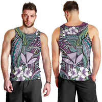 Personalised Hawaii Tribal Humpback Whale Men Tank Top Poni Hibiscus Seamless Pattern LT9 - Polynesian Pride
