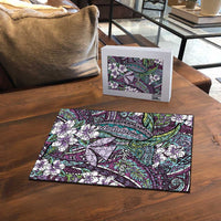Personalised Hawaii Tribal Humpback Whale Puzzle Poni Hibiscus Seamless Pattern LT9 - Polynesian Pride
