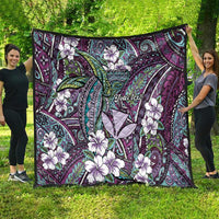 Personalised Hawaii Tribal Humpback Whale Quilt Poni Hibiscus Seamless Pattern LT9 - Polynesian Pride