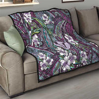 Personalised Hawaii Tribal Humpback Whale Quilt Poni Hibiscus Seamless Pattern LT9 - Polynesian Pride