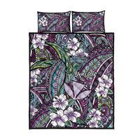 Personalised Hawaii Tribal Humpback Whale Quilt Bed Set Poni Hibiscus Seamless Pattern LT9 - Polynesian Pride