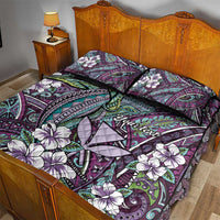 Personalised Hawaii Tribal Humpback Whale Quilt Bed Set Poni Hibiscus Seamless Pattern LT9 - Polynesian Pride