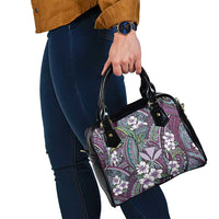 Personalised Hawaii Tribal Humpback Whale Shoulder Handbag Poni Hibiscus Seamless Pattern LT9 - Polynesian Pride