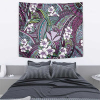 Personalised Hawaii Tribal Humpback Whale Tapestry Poni Hibiscus Seamless Pattern LT9 - Polynesian Pride