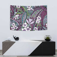 Personalised Hawaii Tribal Humpback Whale Tapestry Poni Hibiscus Seamless Pattern LT9 - Polynesian Pride