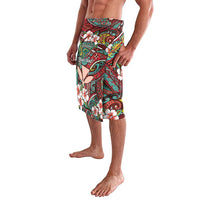 Personalised Hawaii Tribal Humpback Whale Lavalava Ulaula Hibiscus Seamless Pattern LT9 - Polynesian Pride