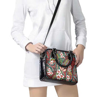 Personalised Hawaii Tribal Humpback Whale Shoulder Handbag Ulaula Hibiscus Seamless Pattern LT9 - Polynesian Pride