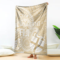 Custom Indo Fijians Blanket Fiji ke Hindustani Polyneisan Paisley Beige Style LT9 - Polynesian Pride