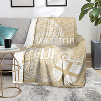 Custom Indo Fijians Blanket Fiji ke Hindustani Polyneisan Paisley Beige Style LT9 - Polynesian Pride