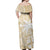 Custom Indo Fijians Off Shoulder Maxi Dress Fiji ke Hindustani Polyneisan Paisley Beige Style