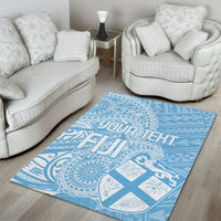 Custom Indo Fijians Area Rug Fiji ke Hindustani Polyneisan Paisley Blue Style LT9 - Polynesian Pride
