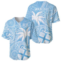 Custom Indo Fijians Baseball Jersey Fiji ke Hindustani Polyneisan Paisley Blue Style LT9 - Polynesian Pride