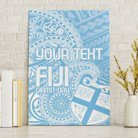 Custom Indo Fijians Canvas Wall Art Fiji ke Hindustani Polyneisan Paisley Blue Style LT9 Without Frame Blue - Polynesian Pride