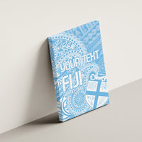 Custom Indo Fijians Canvas Wall Art Fiji ke Hindustani Polyneisan Paisley Blue Style LT9 - Polynesian Pride