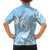 Custom Indo Fijians Family Matching Summer Maxi Dress and Hawaiian Shirt Fiji ke Hindustani Polyneisan Paisley Blue Style