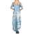 Custom Indo Fijians Family Matching Summer Maxi Dress and Hawaiian Shirt Fiji ke Hindustani Polyneisan Paisley Blue Style