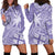 Custom Indo Fijians Hoodie Dress Fiji ke Hindustani Polyneisan Paisley Purple Style