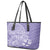 Custom Indo Fijians Leather Tote Bag Fiji ke Hindustani Polyneisan Paisley Purple Style