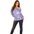 Custom Indo Fijians Off Shoulder Sweater Fiji ke Hindustani Polyneisan Paisley Purple Style