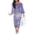 Custom Indo Fijians Off The Shoulder Long Sleeve Dress Fiji ke Hindustani Polyneisan Paisley Purple Style