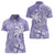 Custom Indo Fijians Women Polo Shirt Fiji ke Hindustani Polyneisan Paisley Purple Style