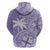 Custom Indo Fijians Zip Hoodie Fiji ke Hindustani Polyneisan Paisley Purple Style