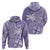 Custom Indo Fijians Zip Hoodie Fiji ke Hindustani Polyneisan Paisley Purple Style