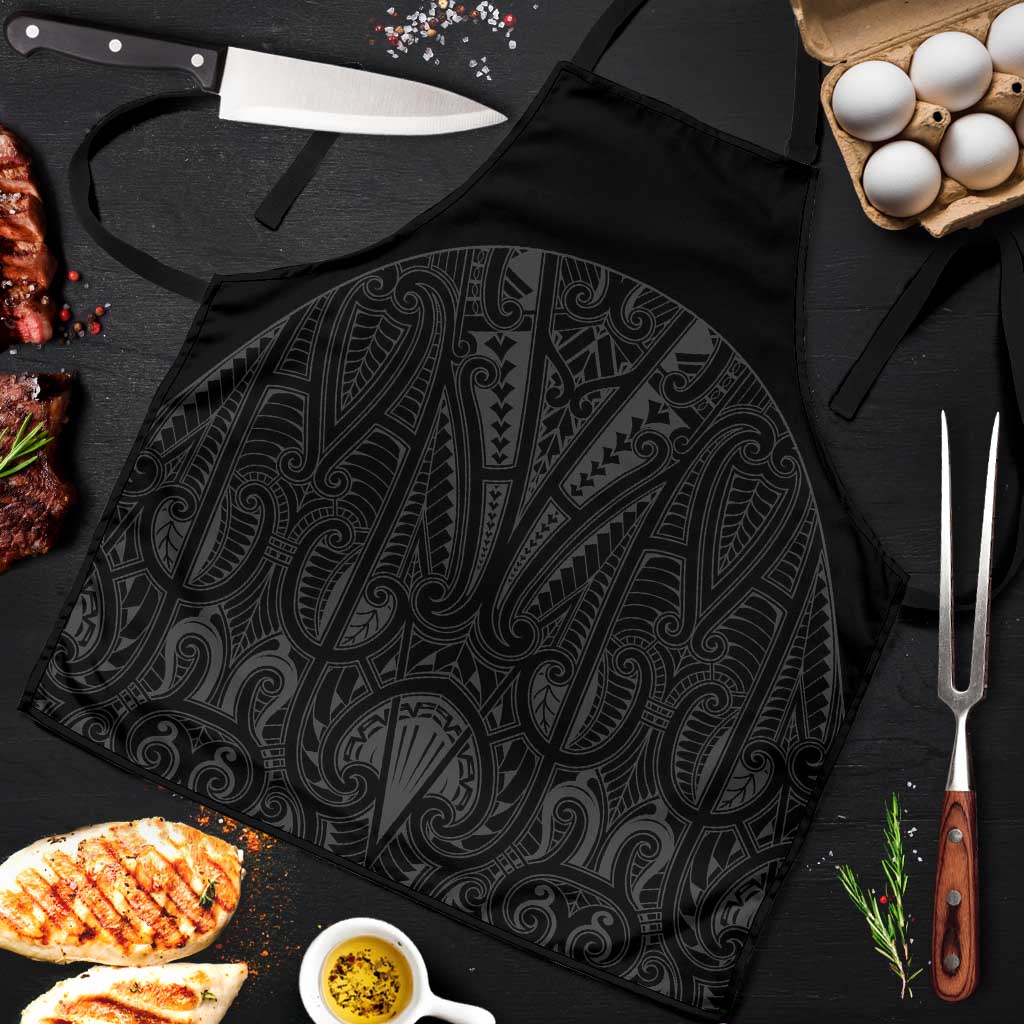 Queensland Maori Rugby Nga Hau e Wha Apron Black Motif LT9 Black - Polynesian Pride