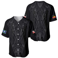 Queensland Maori Rugby Nga Hau e Wha Baseball Jersey Black Motif LT9 - Polynesian Pride