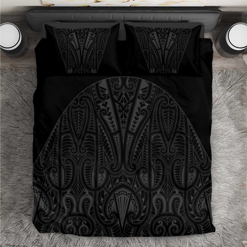 Queensland Maori Rugby Nga Hau e Wha Bedding Set Black Motif LT9 Black - Polynesian Pride