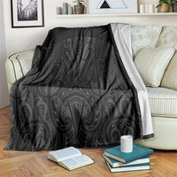 Queensland Maori Rugby Nga Hau e Wha Blanket Black Motif LT9 Black - Polynesian Pride