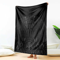 Queensland Maori Rugby Nga Hau e Wha Blanket Black Motif LT9 - Polynesian Pride
