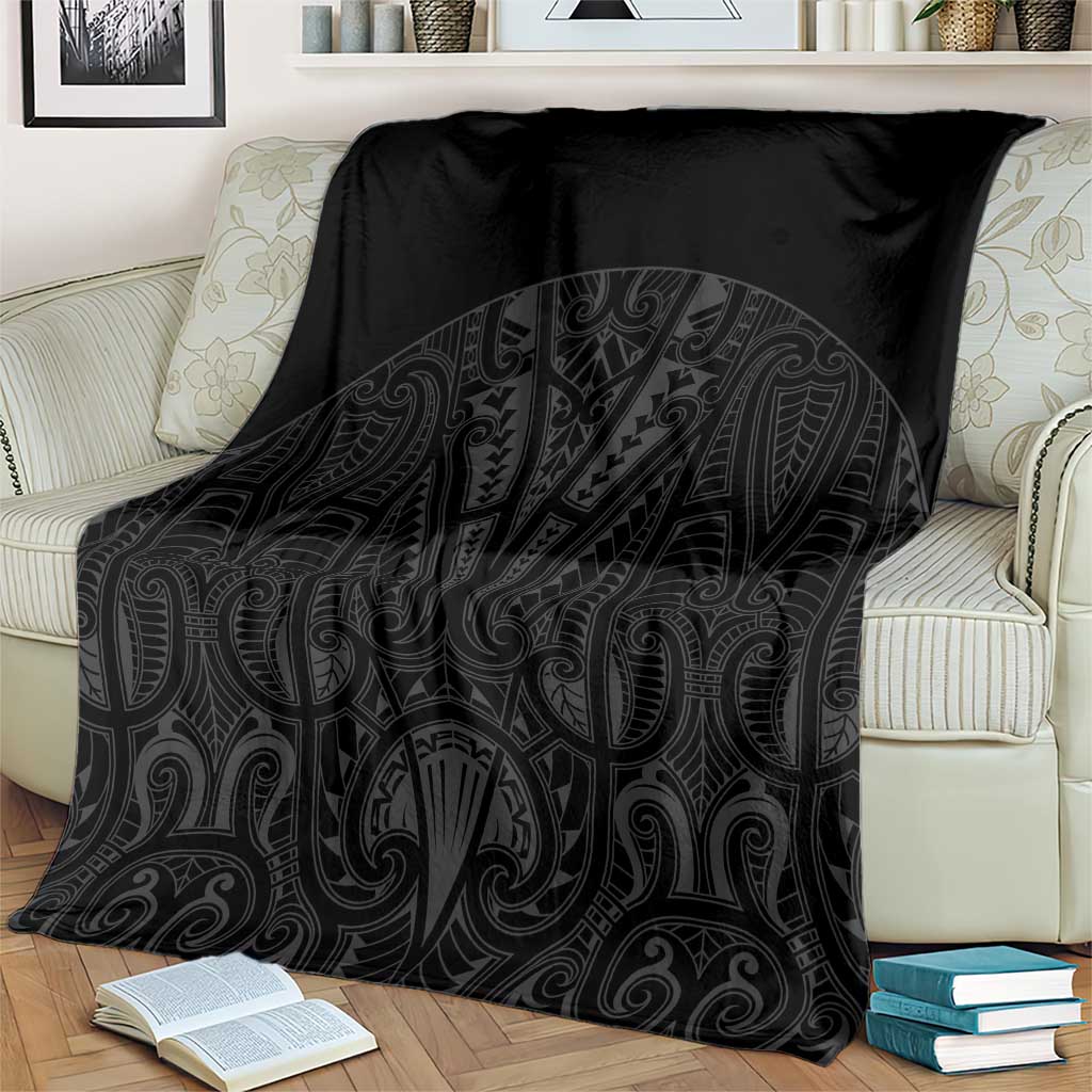 Queensland Maori Rugby Nga Hau e Wha Blanket Black Motif LT9 - Polynesian Pride